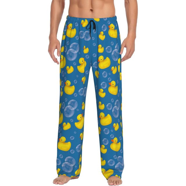 Balery Rubber Duck Pantalones de pijama para hombre, pijama ultraligero, pantalón de descanso-Medium