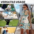 thumbnail image 6 of Yuyamidu Boho Floral Dragonfly Womens Tennis Golf Dresses Size 2XL Lightweight Golf Athletic Workout Exercise Dress Built in Shorts Workout Dresses Polyester Athletic Dress with Shorts, 6 of 7