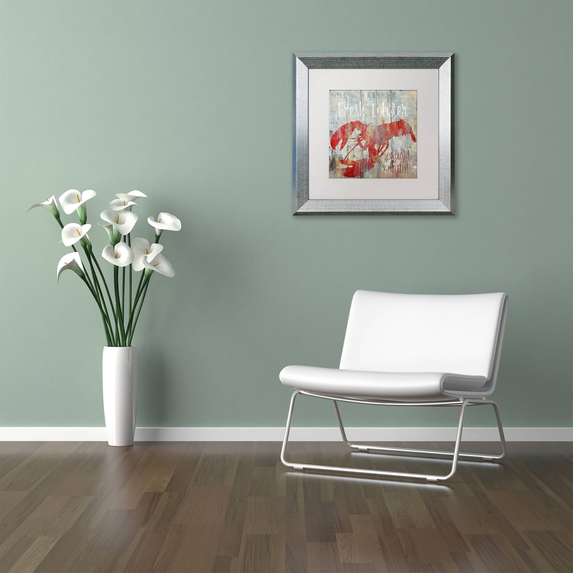 Trademark Fine Art "Restaurant Seafood III" Canvas Art by Color Bakery White Matte, Silver Frame