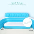 thumbnail image 6 of Sable Full-Sized Inflatable Kiddie Pool for Family with Backrest, Bench for Summer Water Party, Blue, 6 of 7