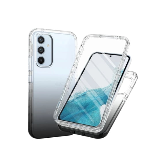Funda 360 Degradada Cely Vesmir Uso Rudo Para Samsung A54 Negro Más 2 Micas De Pantalla