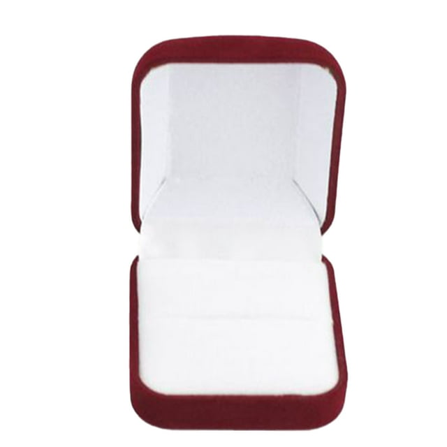 Caja de presentación de joyería de diseño Simple, Clip de manga de anillo, soporte portátil, estuche reutilizable, accesorios de contenedor Almacenamiento y organización del hogar rojo oscuro blanco Billuyoard HA075265-04