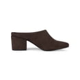 thumbnail image 3 of BLISSFUL STEP Women's Slides Block High Heels Slip on Pointed Toe Slide Mules Coffee 7, 3 of 7
