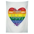 thumbnail image 3 of Ambesonne Vintage Rainbow Tablecloth Rectangular Table Cover, LGBTI Valentine, 52"x70", Multicolor, 3 of 4