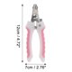 thumbnail image 4 of 1 Pc Cortauñas Duradero con Mango Recto para Perro y Gato 4.72"x2.76" Rosa Blanco, 4 of 6
