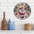thumbnail image 3 of Christmas Santa Claus Deers Silent Wall Clock 10" Non-Ticking Battery Clock, 3 of 7