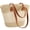 Beige Lace Stripe, variant on Pleneal Straw Bag For Women, Summer Straw Beach Handbags Large Shoulder Purses Woven Tote Bag