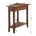 thumbnail image 4 of Convenience Concepts American Heritage Wedge End Table with Shelf, Espresso, 4 of 5