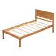 thumbnail image 6 of Jopath Twin Platform Bed Frame with Headboard, Wood Bed Frame with Wood Slat Support for Teen and Adult Oak, 6 of 9