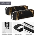 thumbnail image 4 of Naloa Golden Lips Modern Sculpture Leather Pencil Case, Makeup Pouch, Zipper Pouch for Daily Essentials, Storage Organizer, Cosmetics and Stationary Bag, 4 of 7