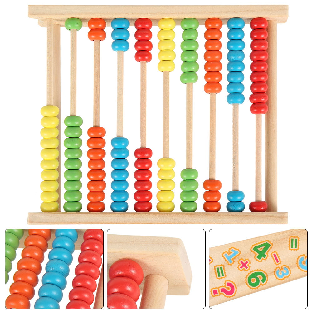 Wooden Childrens Counting Bead Abacus Educational Maths Aids Toy Gift RE 