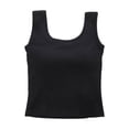 thumbnail image 3 of zbxnLI Women's Scoop Neck Tank Tops Sleeveless Slim Soft Solid Color Breathable Stretchy Summer Casual Basic Fashion Top, 3 of 6