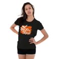 thumbnail image 4 of Happy Halloween Trick or Treat Bats Womens Fitted Plus Size Graphic Tee Brisco Brands 2X, 4 of 5