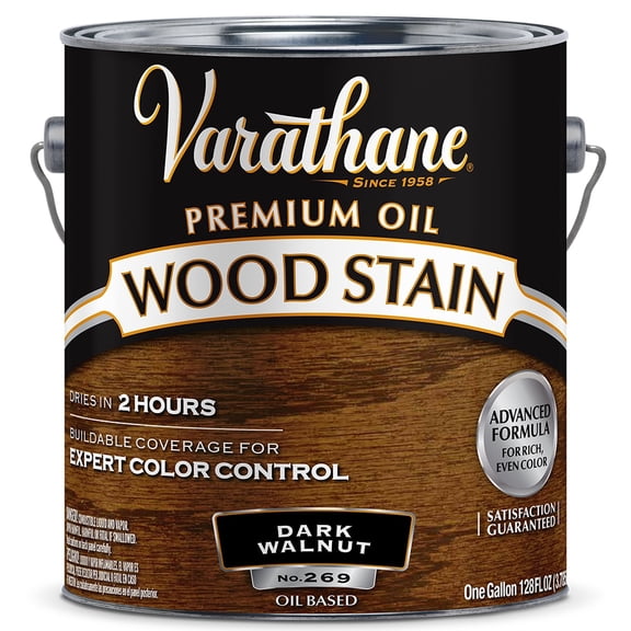 1 gal Rust-Oleum 211686 Dark Walnut Varathane Oil-Based Interior Wood Stain