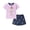 D-1PC Ballet Girl, variant on Emy Dola Toddler Girls Summer 2 Piece Outfits 100% Cotton Short Sleeve T-Shirt and Elastic Waist Shorts Clothing Sets 2-7 Years