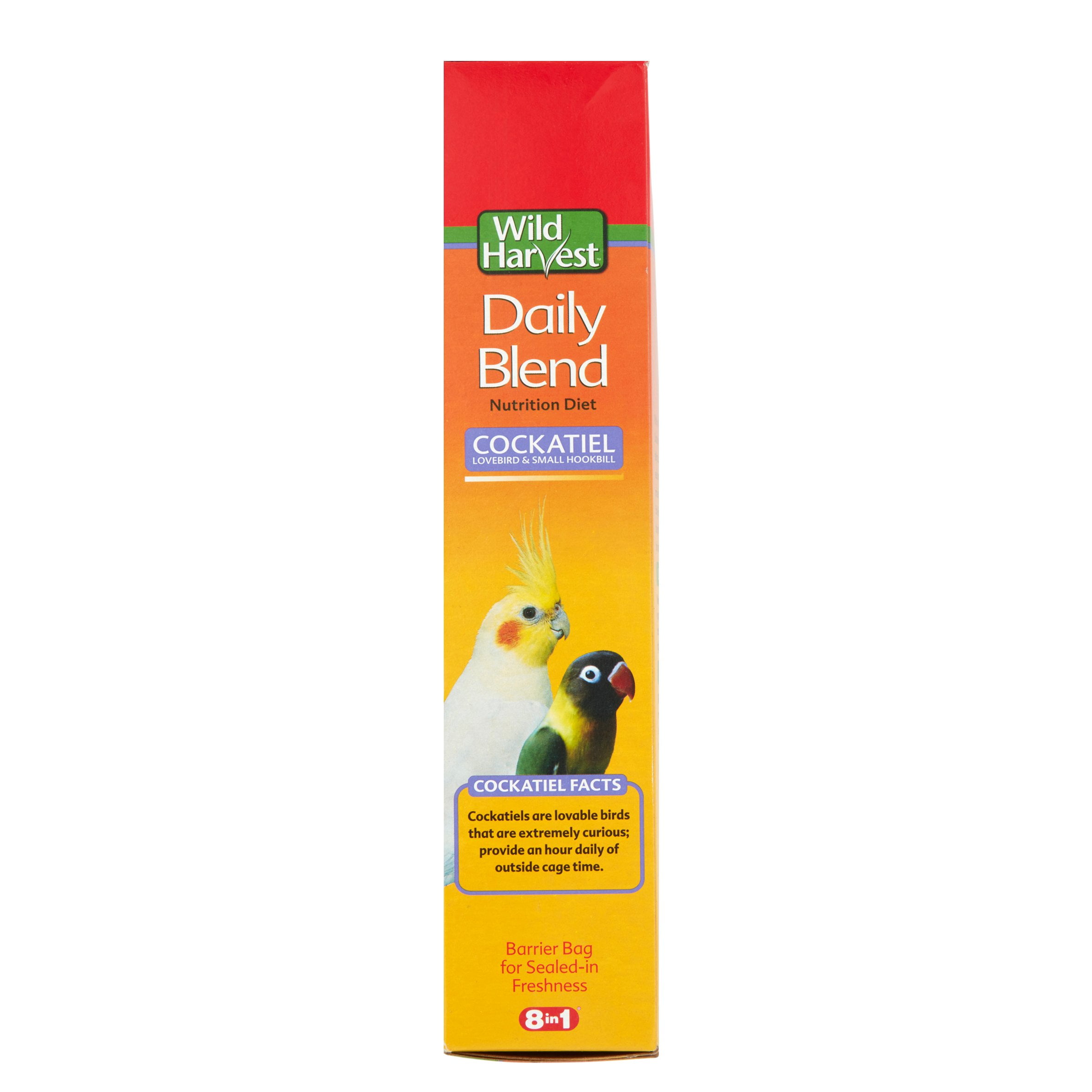 (6 pack) Wild Harvest Daily Blend for Cockatiels, Hookbills and Lovebirds, 2 lb