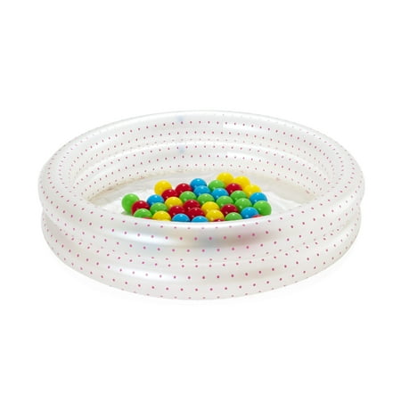 Bestway Up, In & Over 2-Ring Ball Pit Play Pool, Light Pink