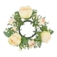 thumbnail image 2 of CaiYueKe Artificial Rose Garland Candle Ring Holder, Floral Candle Wreath Decor for Wedding Table Centerpiece Party Home Decorations, Faux Greenery Candle Surround Decorative Arrangement, 2 of 7