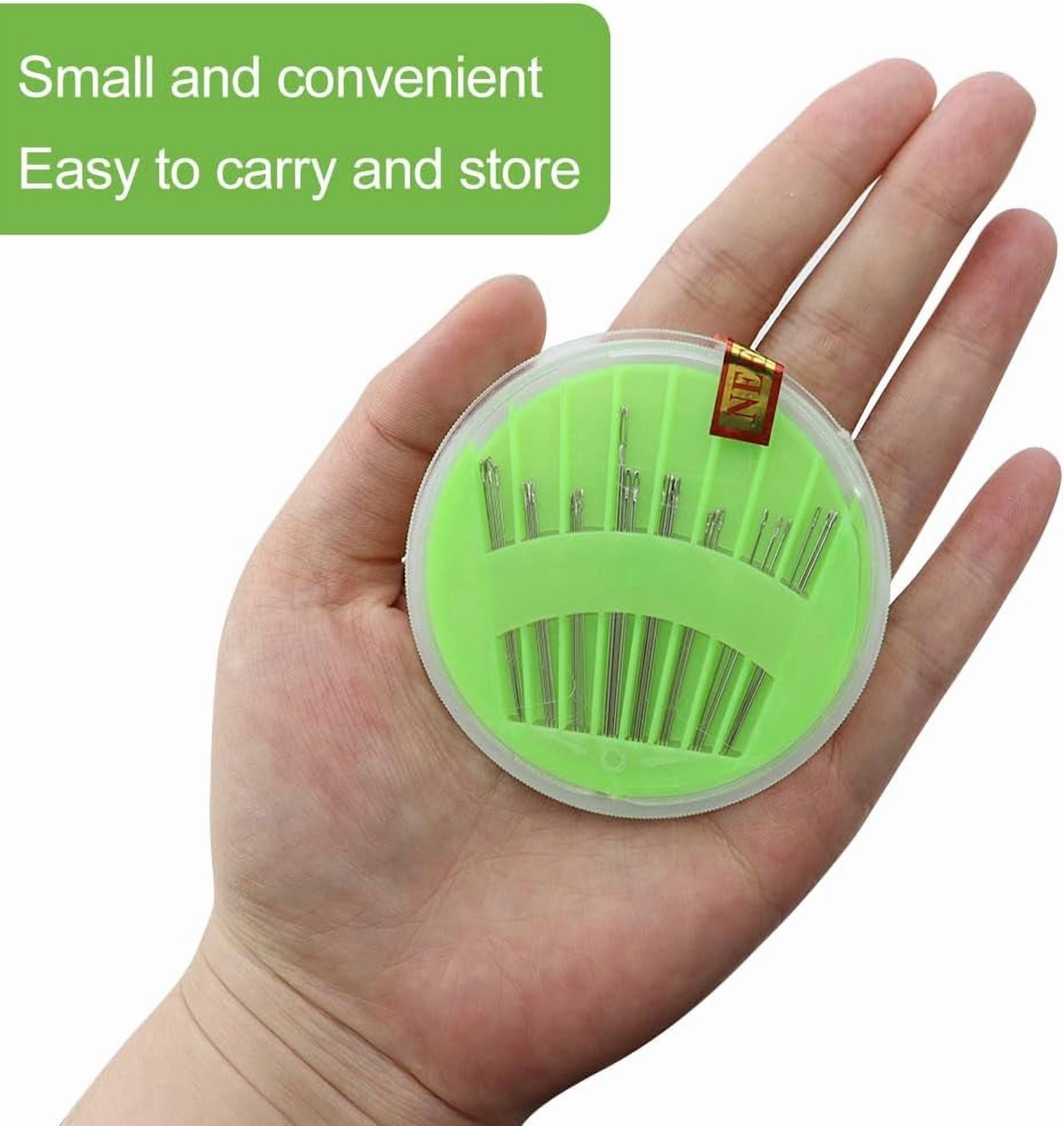 25 Pack Premium Hand Sewing Needles, Sewing Needle Hand Work Sewing Needle and Thread Box Set Accessories for Handsewing Large Eye Stitching Needles for Sewing Repair Embroidery Needles