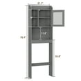 thumbnail image 2 of WDZS 4-Tier Over The Toilet Storage Rack, Freestanding Bathroom Organizer Shelf with Stable Safety Frame, Space Saving Above Toilet Shelf Unit for Small Bathroom Laundry Room,Gray, 2 of 13