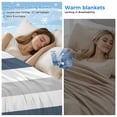 thumbnail image 2 of Blue Gray Striped Cooling Blanket, Lightweight Breathable Summer Throw Blanket with Double Sided Cold Effect, Farmhouse Stripe Art Picnic Beach Blankets Bed Sheet for Hot Sleepers 50"x60", 2 of 8