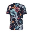 thumbnail image 3 of Balery Flowers ad Butterflies Baseball Jersey for Men Casual Button Down Shirts Short Sleeve Active Team Sports Uniform-X-Large, 3 of 9