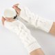 thumbnail image 5 of Guantes de invierno cálidos sobre el codo para mujer, guantes largos sin dedos con orificio para el pulgar, calentador de brazos de punto, 5 of 6