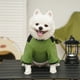 thumbnail image 5 of Suéter polar de invierno para perros y gatos | Abrigo cálido de cuerpo entero para mascotas de cuatro patas | Orificio para correa integrado para paseos | Polar suave para otoño e invierno | Verde, 5 of 6