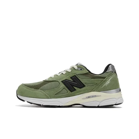 

Jjjound x New B 990 V3 vintage co-branded fabric leather pigskin anti-slip wear-resistant wrap lightweight low-top leisure running shoes for men and women the same grass green M990JD3