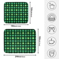 thumbnail image 2 of Ryvnso Clover on Checkered Dish Drying Mat for Kitchen Countertop 16x18 Small Dish Pad Drainer Rack Dish Sink Mats, 2 of 7