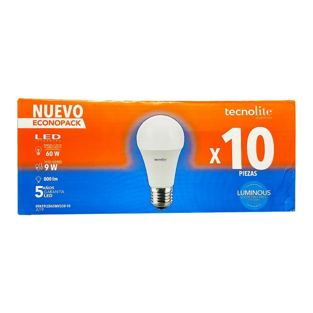 Foco LED 9W 800 lm Luz de Día 10PK