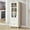 Creamy White, variant on Narrow Glass Display Cabinet, Sideboard with Storage, 36" Kitchen Buffet Storage Cabinet with 2 Glass Doors and 1 Drawer, Mint Green