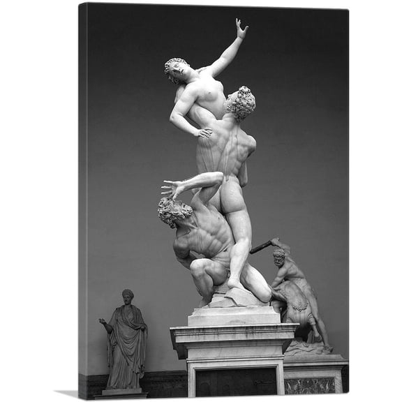 ARTCANVAS The Rape of the Sabine Women Canvas Art Print by Michelangelo - Size: 26" x 18" (0.75" Deep)