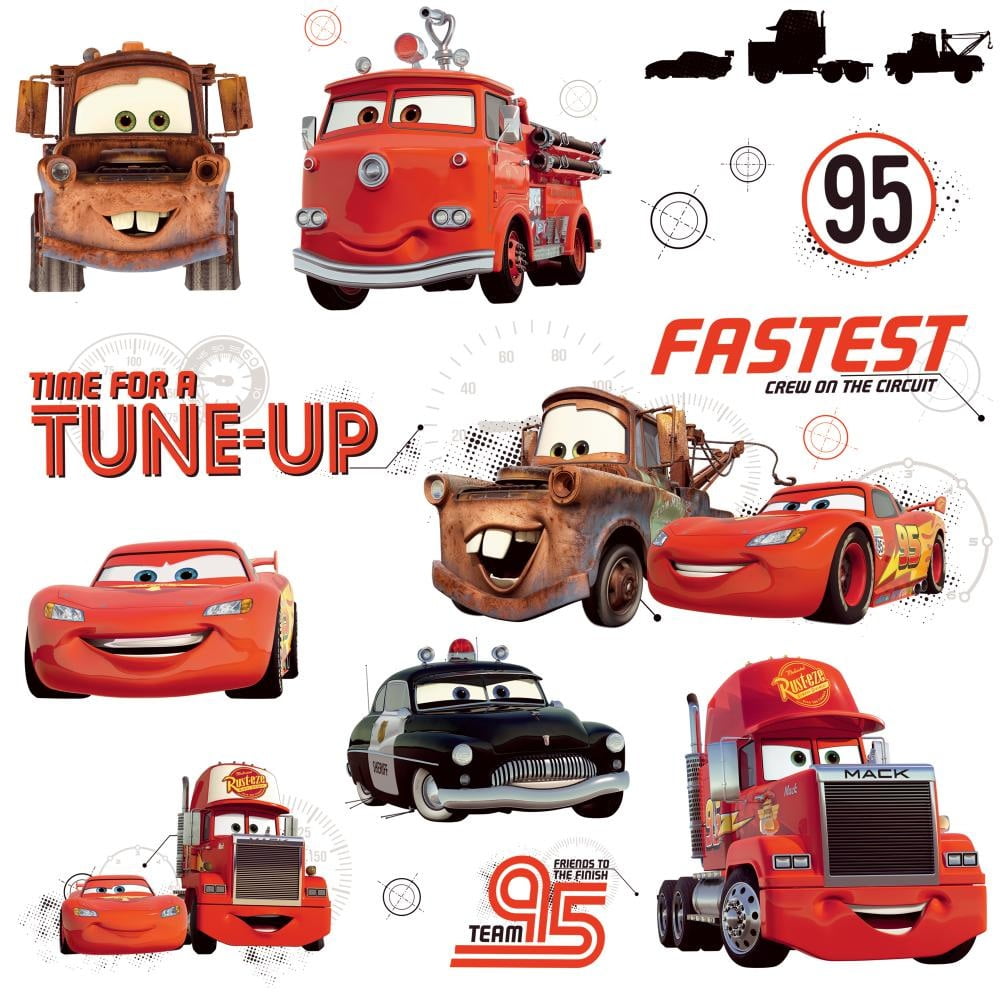 Cars Friends to the Finish Peel and Stick Wall Decals