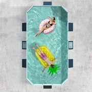 JXXRZ 113in Foldable Swimming Pool, Space-Saving Design Thickened PVC, Outdoor Indoor Water Play