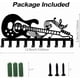 thumbnail image 3 of Llavero de metal con diseño de notas de guitarra, 10 ganchos decorativos, color negro, organizador de pared, colgador de llaves para la cocina, correa para perro., 3 of 9