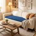 thumbnail image 2 of decorUhome Couch Covers for Couch Sofa, Non Slip Fuzzy Couch Covers for Pets, Washable Slipcover for Dogs(Navy Blue, 27.6" x 27.6"), 2 of 10