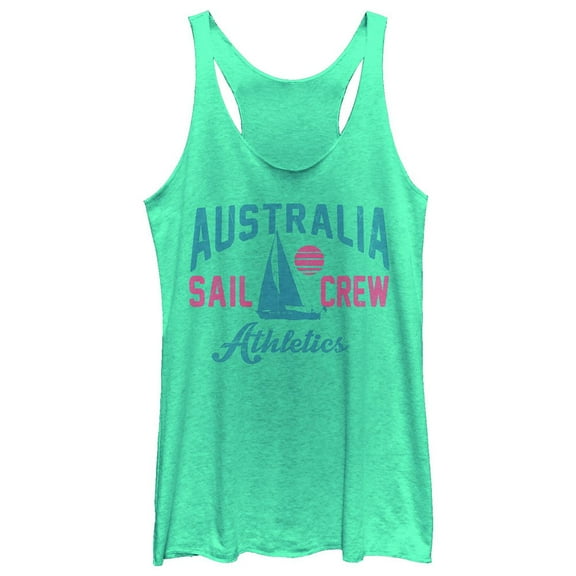 Women's Lost Gods Australia Sail Crew Racerback Tank Top Tahiti Blue Small