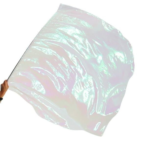 Baisdan Worship Flag for Dance Church Praise Dance Flags for Worship with Flexible Rod, White, 1 Pack