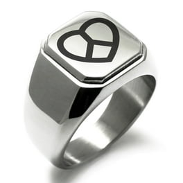 Flat Peace Rings Flat Peace Rings