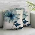 thumbnail image 3 of Shiartex  Blue Pillow Covers Floral Decorative Pillows for Couch Navy Blue Outdoor Pillows Case, Throw Pillow Cover for Living Room Bedroom Cushion Covers for Farmhouse Home Decor, 3 of 5