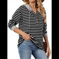 thumbnail image 2 of Sudaderas con Capucha de Moda para Mujer, Sudaderas Holgadas de Gran Tamaño, Camisetas de Larga, Corte Holgado Negro XL, 2 of 9