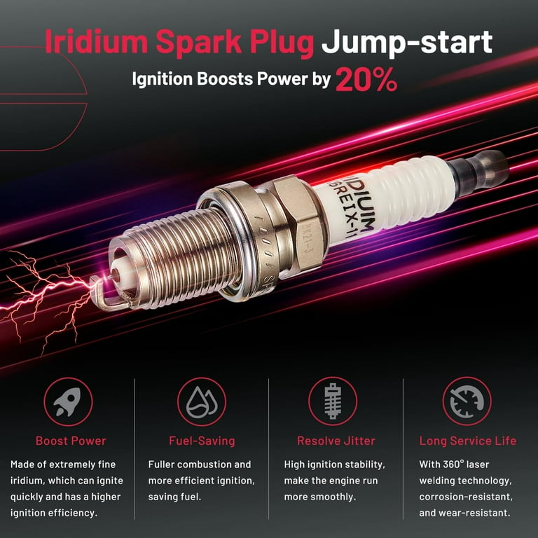 Set Of 6 Ignition Coils & Iridium Spark Plugs UF270 - Compatible With Dodge Jeep Mitsubishi 3.7L V6