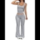 thumbnail image 2 of Traje Deportivo de Dos Piezas para Mujer con Chaleco y Leggings Anchos Traje para Chica Atractiva Gris Oscuro M, 2 of 7