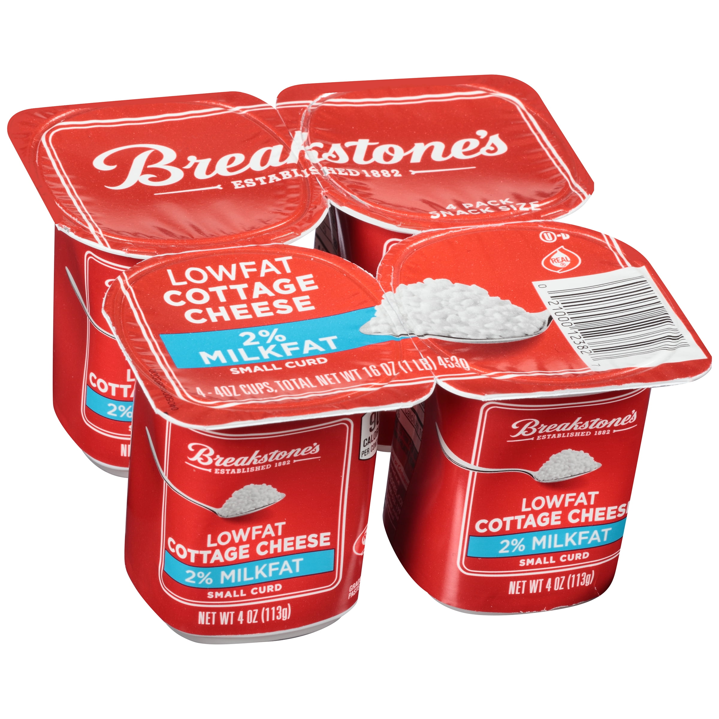 Breakstone S Small Curd 2 Milkfat Lowfat Cottage Cheese 4 Ct