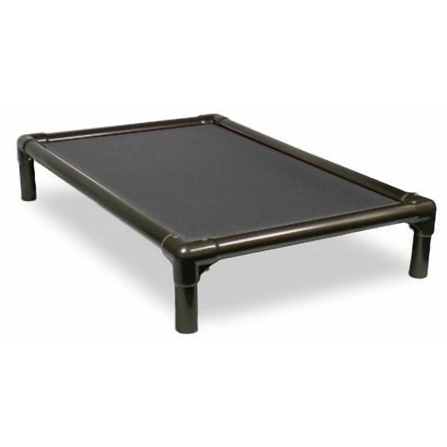 Kuranda Lit pour Chien Anti-Mâcheur - Noyer PVC - 25 Pouces x 18 Pouces - Vinyle Résistant - Fumée