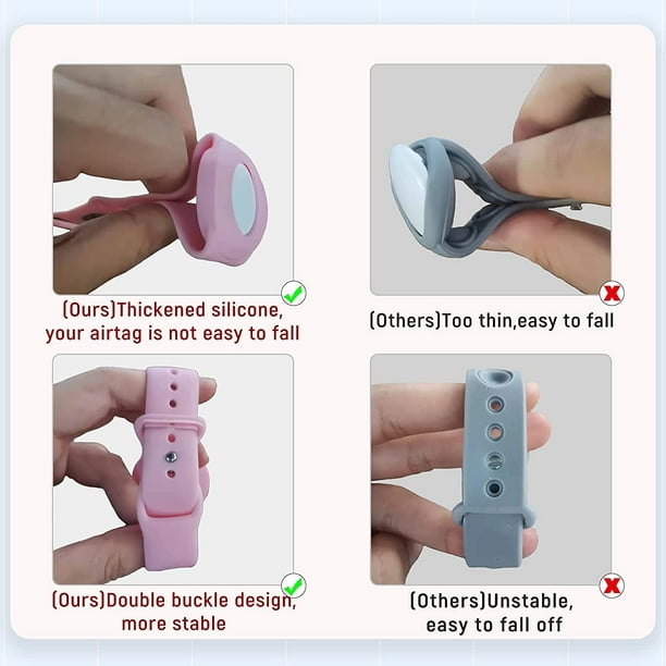 Bracelet Airtag étanche pour enfants, bracelet caché en silicone doux pour  enfants, Airtag Watch Band léger GPS Tracker pour enfant