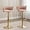 Pink-2pcs, variant on LukeAlon Modern Velvet Adjustable Barstools Set of 2, 360° Swivel Counter Stools with Golden Base Upholstered Open Back Tall Bar Chairs with Footrest for Home Pub Kitchen, Pink