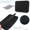 thumbnail image 4 of Monyance case bag for 13" Laptop Sleeve Case Bag for Office Business Travel (Black)(13.78X9.45X0.79Inches), 4 of 9