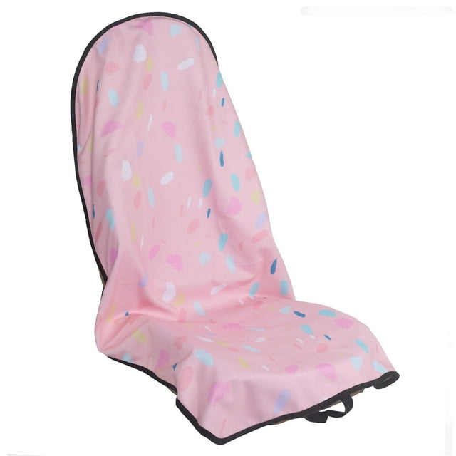 Funda de asiento de coche LoyaGour, color rosa jaspeado, impermeable, 75 x 142 cm